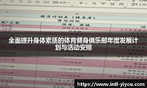 全面提升身体素质的体育健身俱乐部年度发展计划与活动安排